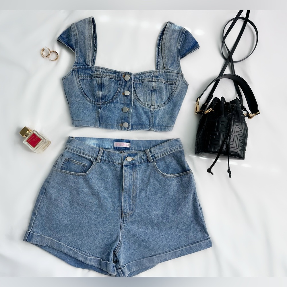 Jean Short Set